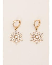 Phase Eight - Plated Snowflake Earrings - Lyst