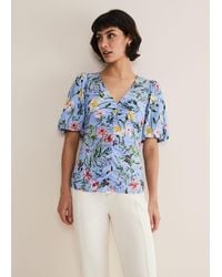 Phase Eight - Donda Floral Ruched Top - Lyst