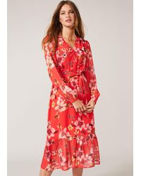 Phase Eight - Bernadette Tiered Chiffon Dress - Lyst