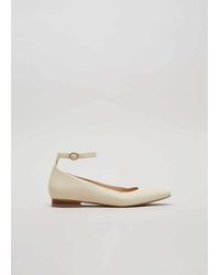 Phase Eight - Leather Almond Toe Ankle Strap Ballerina - Lyst