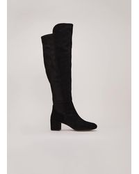 Phase Eight - 's Milly Black Leather Knee High Boots - Lyst