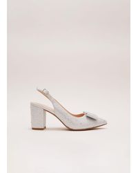 Phase Eight - Embellished Bow Block Heel Slingback - Lyst