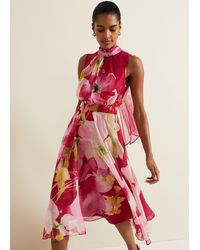Phase Eight - Lucinda Floral Midi Dress - Lyst
