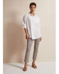 Phase Eight - Carmella Printed Straight Leg Trousers - Lyst