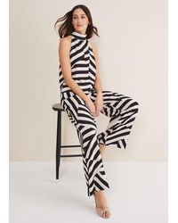 Phase Eight - 's Phillis Striped Wide Leg Trousers - Lyst