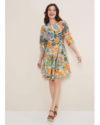 Phase Eight - Azalia Paisley Linen Swing Dress - Lyst