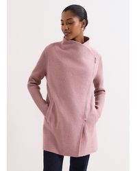 Phase Eight - Byanca Zip Knit Coat - Lyst