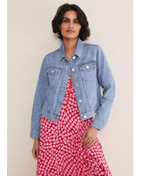 Phase Eight - Caitlin Cropped Denim Jacket - Lyst