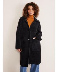 Phase Eight - Floressa Fluffy Chevron Coat - Lyst