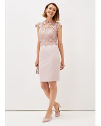 Phase Eight - Mariposa Floral Lace Bodice Dress - Lyst