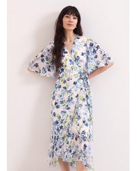 Phase Eight - Petite Juliette Floral Shimmer Midi Dress - Lyst