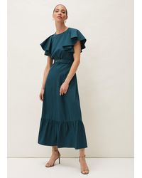 Phase Eight - 's Dinah Frill Sleeve Belted Maxi Dress - Lyst
