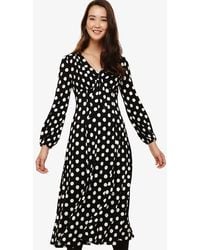 Phase Eight - Siana Spot Midi Dress - Lyst