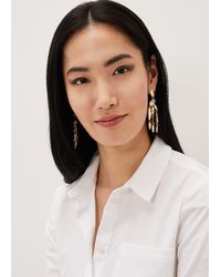 Phase Eight - Hammered Finish Geo Shape Drop Earring - Lyst