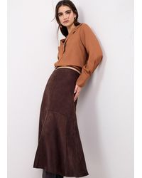 Phase Eight - Jessie Faux Suede A-Line Skirt - Lyst