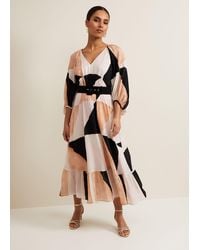 Phase Eight - 's Petite Sophia Colour Block Belted Dress - Lyst
