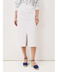 Phase Eight - Aubrey Denim Midi Skirt - Lyst