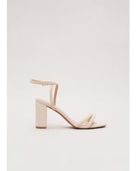 Phase Eight - Suede Strap Block Heel Sandals - Lyst