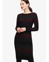 Phase Eight - Sigrid Stripe Rib Knitted Dress - Lyst