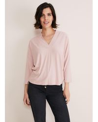Phase Eight - 's Shellie Textured V Neck Top - Lyst