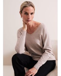 Phase Eight - Senita Fine Knit V-Neck Jumper - Lyst