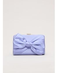 Phase Eight - Satin Knot Front Box Clutch - Lyst
