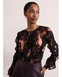 Phase Eight - Cordelia Ruffle Blouse - Lyst