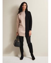 Phase Eight - 's Tamina Colour Block Knitted Tunic Mini Dress - Lyst