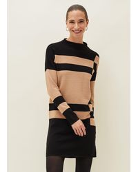 Phase Eight - Azera Colourblock Textured Knit Dress - Lyst