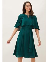 Phase Eight - Alexia Double Layered Fit And Flare Belted Dress - Lyst