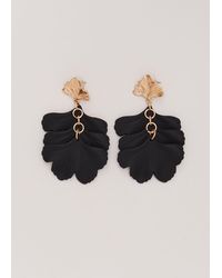 Phase Eight - 's Black Statement Shell Drop Earrings - Lyst