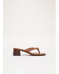 Phase Eight - Metal Trim Toe Post Heeled Sandals - Lyst