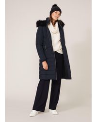 Phase Eight - Elouise Buckle Long Puffer Coat - Lyst