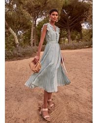 Nikia Pleated Hem Dress 