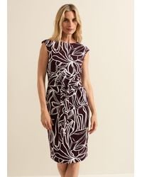 Phase Eight - Sabrina Jersey Abstract Tie Midi Dress - Lyst