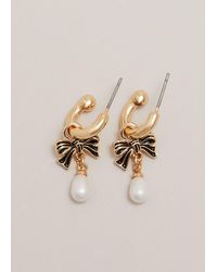 Phase Eight - Mini Bow Hoop Drops - Lyst