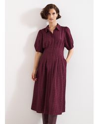 Phase Eight - Petite Yasmine Textured Midi Dress - Lyst