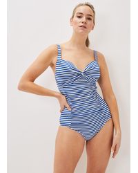 Phase Eight - Gabi Stripe Twist Front Swimsuit - Lyst