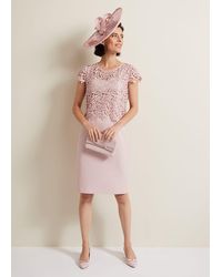 Phase Eight - Daisy Lace Midi Dress - Lyst