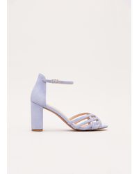 Phase Eight - Suede Strappy High Block Sandals - Lyst