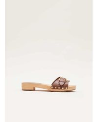 Phase Eight - Buckle Front Clog Sandal - Lyst