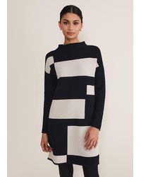 Phase Eight - Azera Colour Block Knit Dress - Lyst
