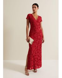 Phase Eight - 's Janice Red Tapework Maxi Dress - Lyst