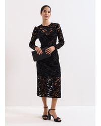 Phase Eight - Viktoria Applique Velvet Midi Dress - Lyst