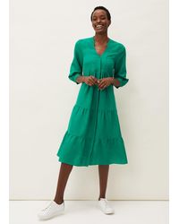 Phase Eight - Penele Linen Midi Dress - Lyst