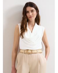 Phase Eight - Ella Woven Front Cowl Neck Top - Lyst
