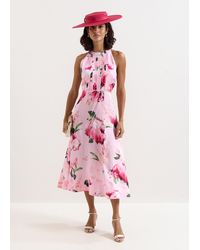 Phase Eight - Bethany Floral Halterneck Midi Dress - Lyst