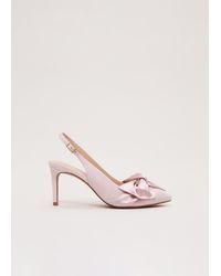 Phase Eight - Twist Front Slingback Heeled Shoes - Lyst