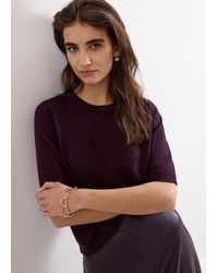 Phase Eight - Tula Seam Detail Knitted T Shirt - Lyst