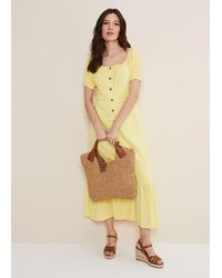 Phase Eight - Maribella Linen Midi Dress - Lyst